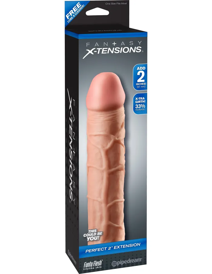 Pipedream Products Male Sex Toys Fantasy Xtensions Perfect Extension 2in Flesh