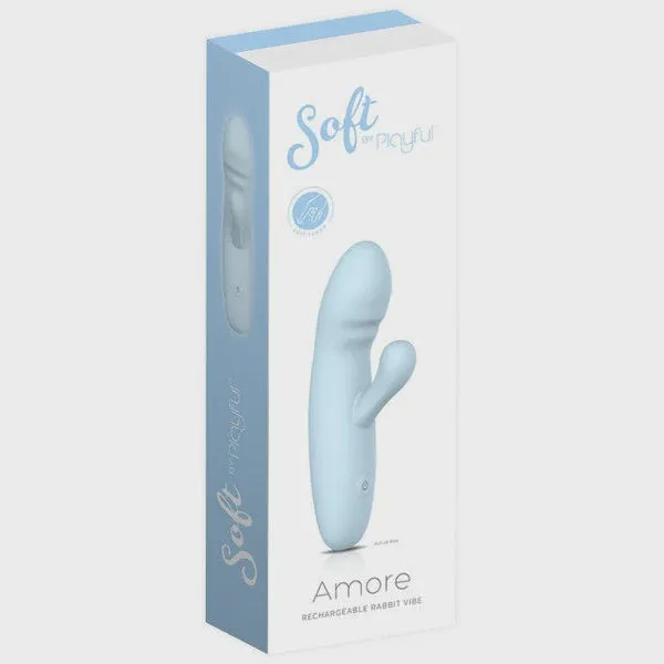 Playful Female Sex Toys Soft by Playful Amore Rechargeable Rabbit Vibrator