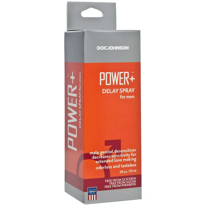 Power Plus Delay Spray for Men 2 Fl Oz Boxed Doc Johnson Male Sex Toys
