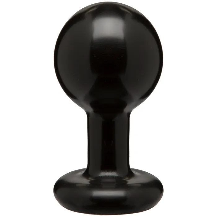 Round Butt Plug Medium Black Doc Johnson Anal