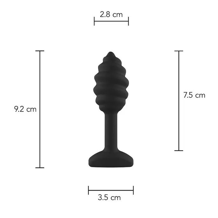 ToyJoy Anal ToyJoy Anal Play Swirl Anal Plug Black ToyJoy Anal ToyJoy Anal Play Swirl Anal Plug Black