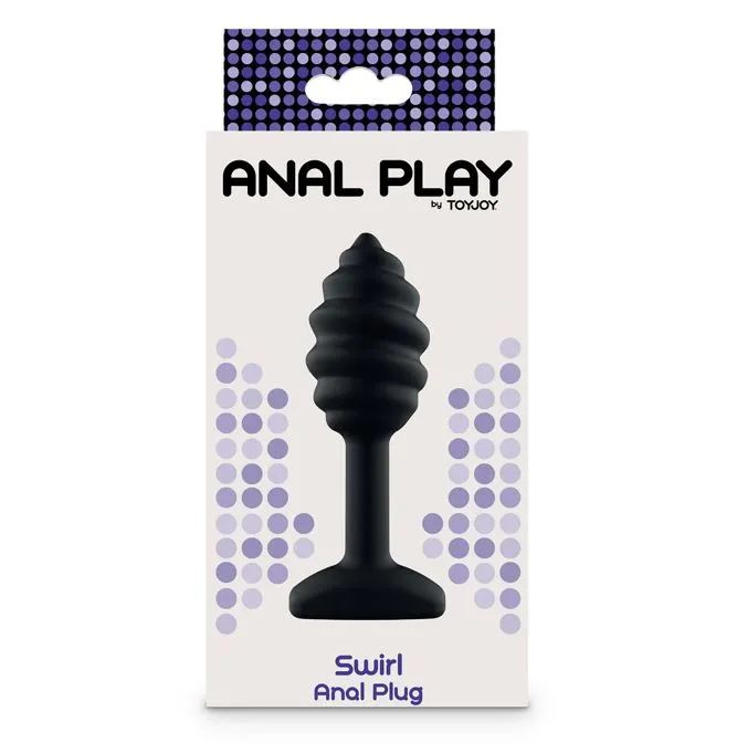 ToyJoy Anal ToyJoy Anal Play Swirl Anal Plug Black ToyJoy Anal ToyJoy Anal Play Swirl Anal Plug Black