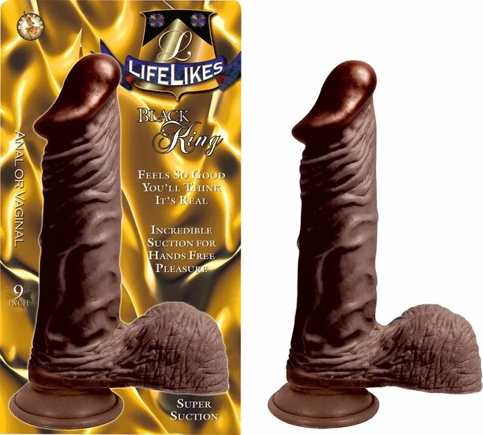 Vibrators Lifelike Black King Nasstoys