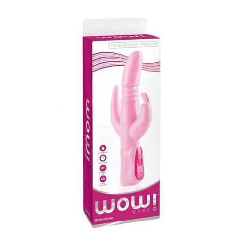 Wow Triple Ecstacy Silicone Thruster Pipedream Female Sex Toys