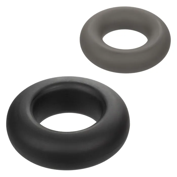 Alpha Liquid Silicone Prolong Set of 2 Blackgray CalExotics Anal Alpha Liquid Silicone Prolong Set of 2 Blackgray CalExotics Anal