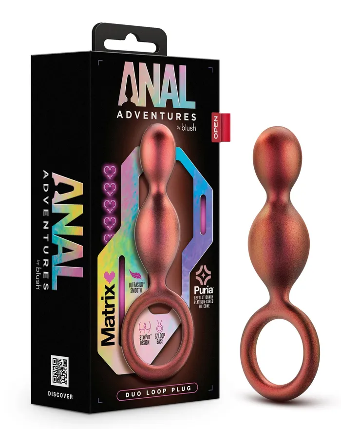 Anal Anal Adventures Matrix Duo Loop Plug Copper Blush Novelties