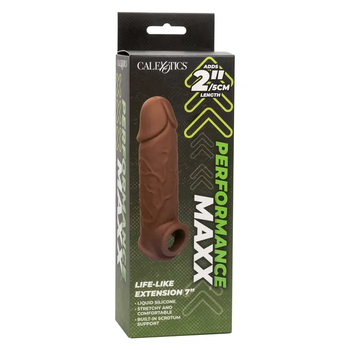 CalExotics Performance Maxx LifeLike Extension 7 Inch Brown Anal