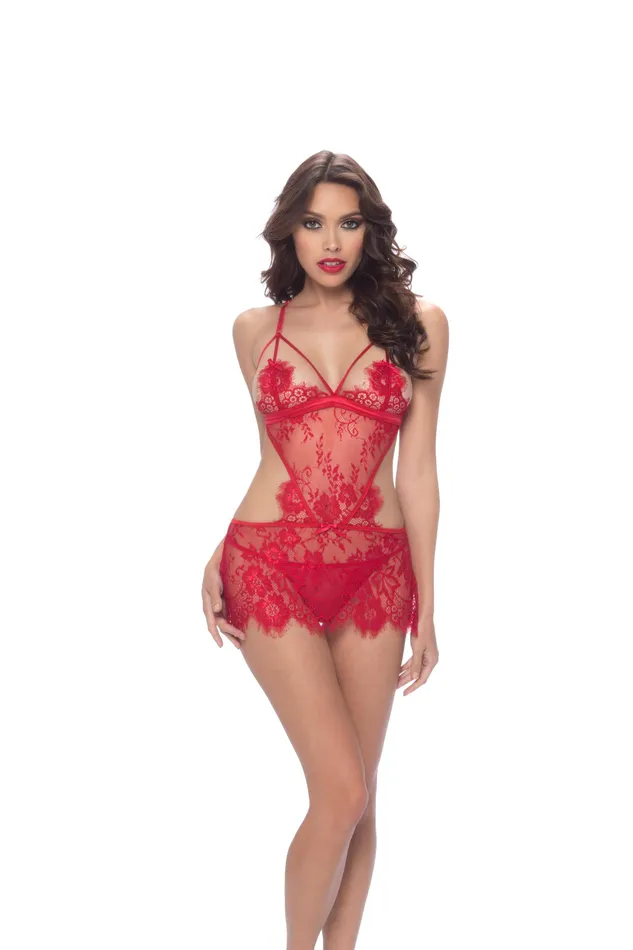 Male Sex Toys Sale Eyelash Lace Apron Babydoll With Tie Back GString Large ExtraLarge Red Male Sex Toys Sale Eyelash Lace Apron Babydoll With Tie Back GString Large ExtraLarge Red