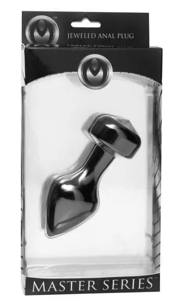 Male Sex Toys XR Brands Master Series Master Series Spade Petite Jewel Aluminum Anal Plug Crystal