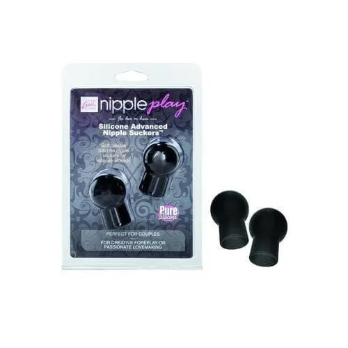 Nipple Play Silicone Advanced Nipple Suckers Black CalExotics Anal