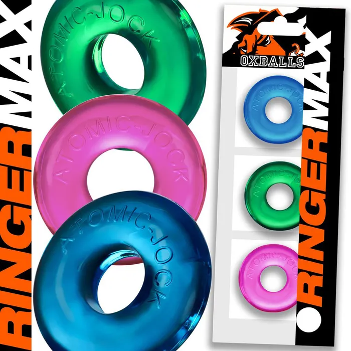 Oxballs Male Sex Toys Ringer Max 3Pack Neon Oxballs Male Sex Toys Ringer Max 3Pack Neon