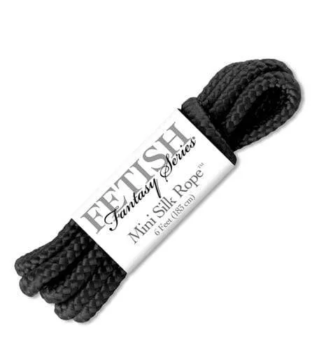 Pipedream Fetish Fantasy Series Mini Silk Rope Black Female Sex Toys