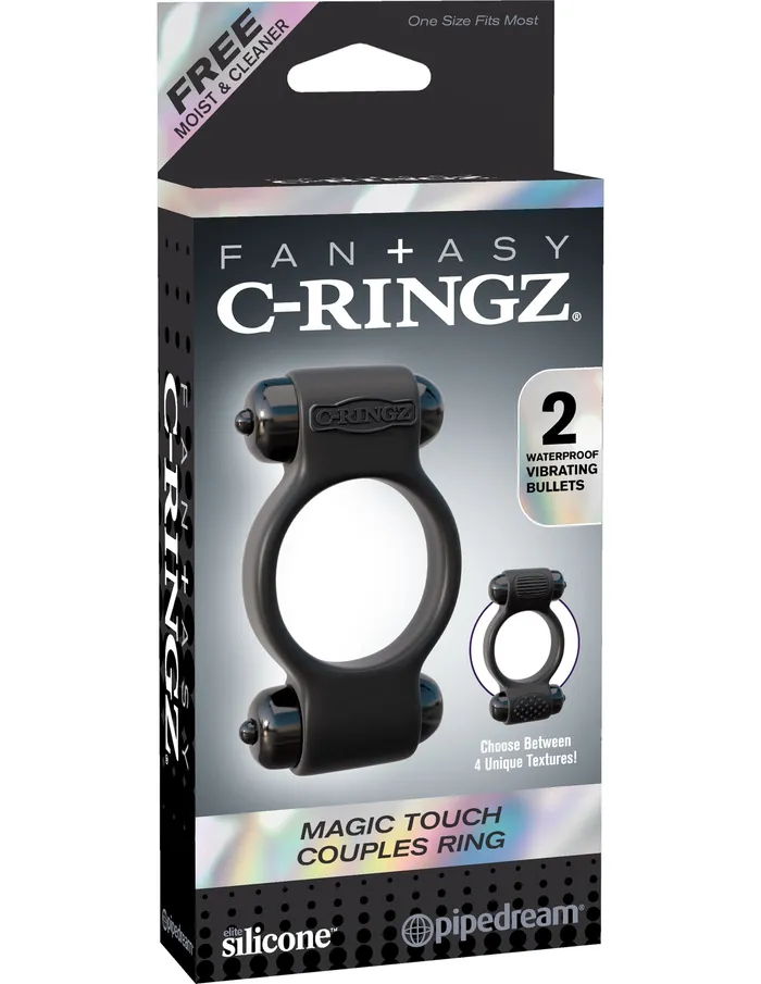 Pipedream Vibrators Fantasy CRingz Magic Touch Couples Ring Black