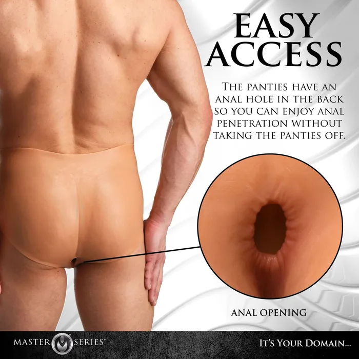 Pussy Panties Silicone Vagina Plus Ass Panties Small XR Brands Master Series Male Sex Toys Pussy Panties Silicone Vagina Plus Ass Panties Small XR Brands Master Series Male Sex Toys