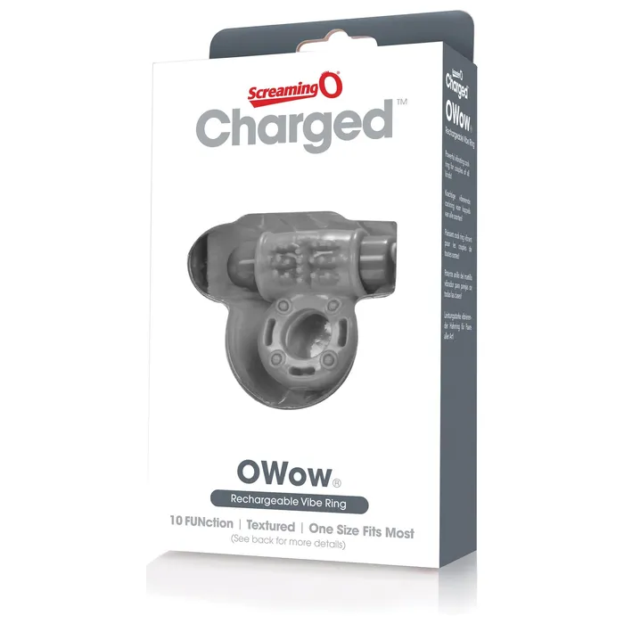 Screaming O Vibrators Charged Owow Rechargeable Vibe Ring Grey