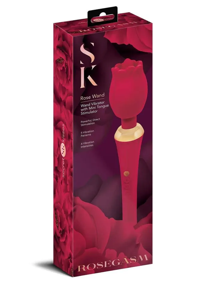 Secret Kisses Rosegasm Bouquet Rose Wand Red Vibrators