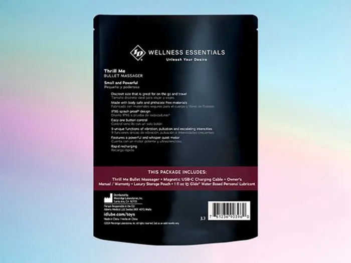 Vibrators ID Lubricants Thrill Me Bullet Massager Silver Vibrators ID Lubricants Thrill Me Bullet Massager Silver