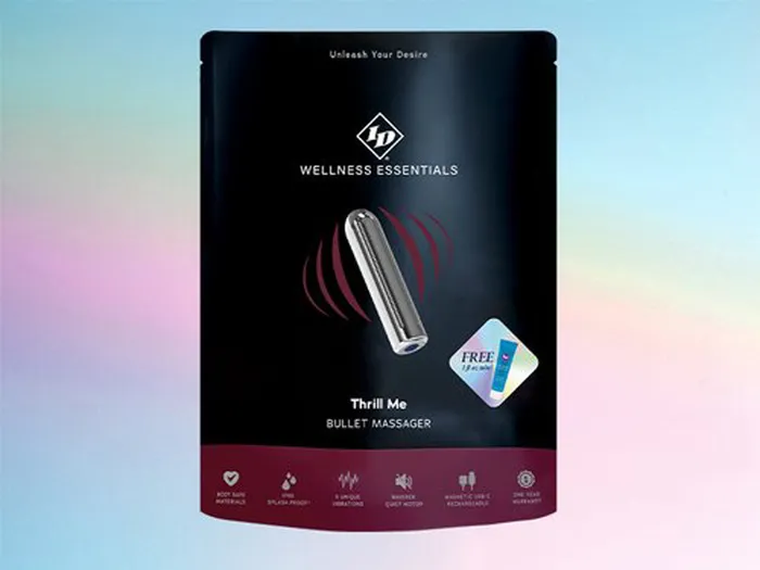 Vibrators ID Lubricants Thrill Me Bullet Massager Silver Vibrators ID Lubricants Thrill Me Bullet Massager Silver
