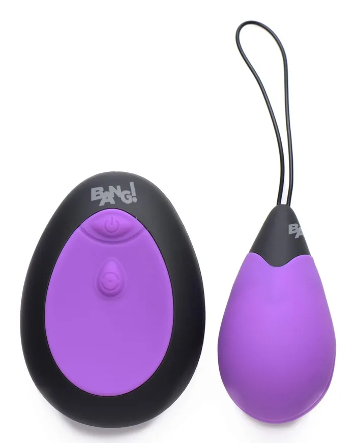 Vibrators XR Brands Bang Bang 10x Silicone Vibrating Egg Purple