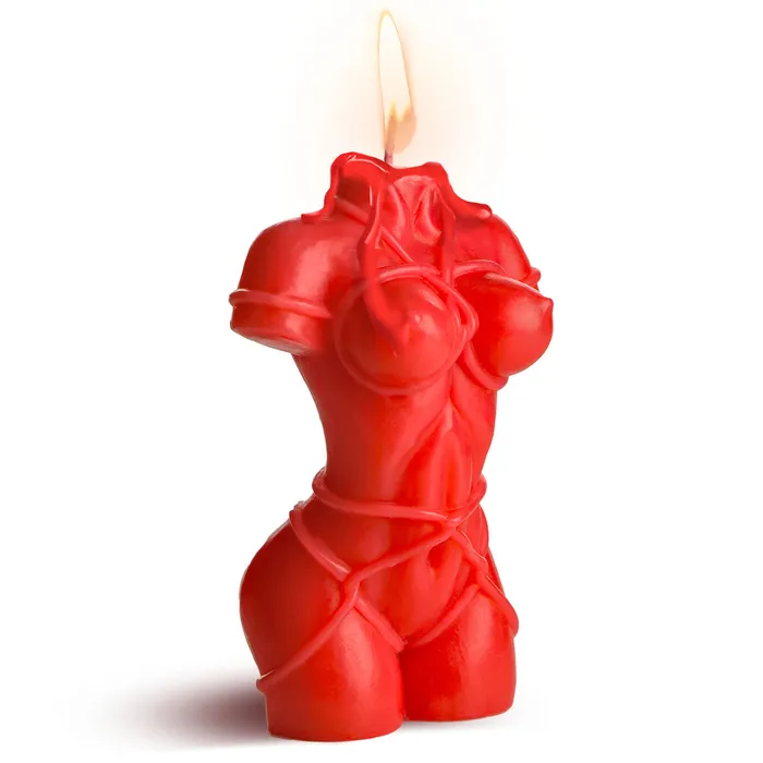 Vibrators XR Brands Master Series Bound Goddess Drip Candle Red Vibrators XR Brands Master Series Bound Goddess Drip Candle Red
