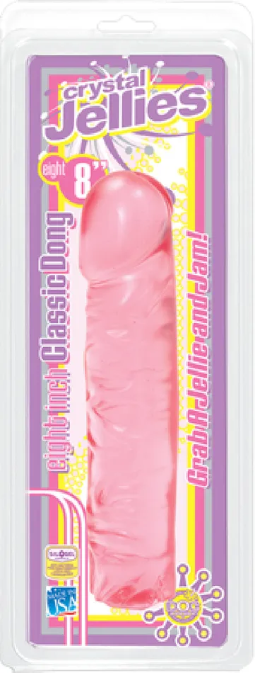8 Classic Dong Jellies Sex Toy Adult Pleasure Orgasm Pink Doc Johnson Vibrators