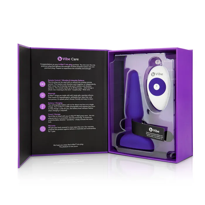 Anal BVibe BVibe Trio Plug Assorted Colors Anal BVibe BVibe Trio Plug Assorted Colors