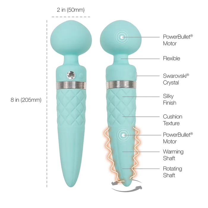 BMS Vibrators Pillow Talk Sultry Wand Assorted Colors BMS Vibrators Pillow Talk Sultry Wand Assorted Colors