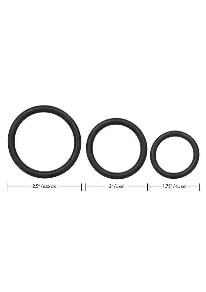 Cal Exotics Rubber Cock Rings 3 Piece Set Dildos Cal Exotics Rubber Cock Rings 3 Piece Set Dildos