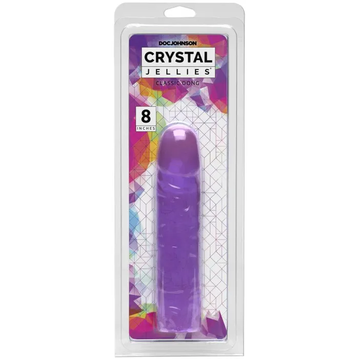 Crystal Jellies 8 in Classic Dong Purple Dildos