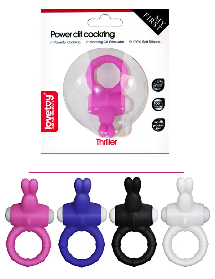 Lovetoy Male Sex Toys Power Clit Cockring Thriller BLK Lovetoy Male Sex Toys Power Clit Cockring Thriller BLK