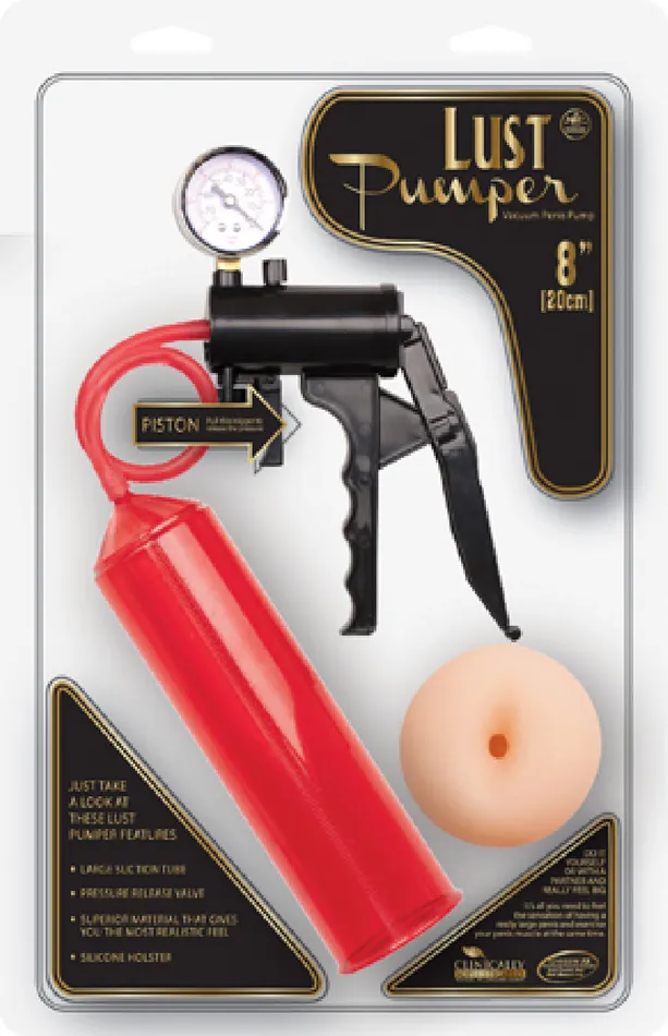 Nanma Male Sex Toys Lust Pumper 8 Pump W Gauge Ass Red Sex Toy Adult Pleasure