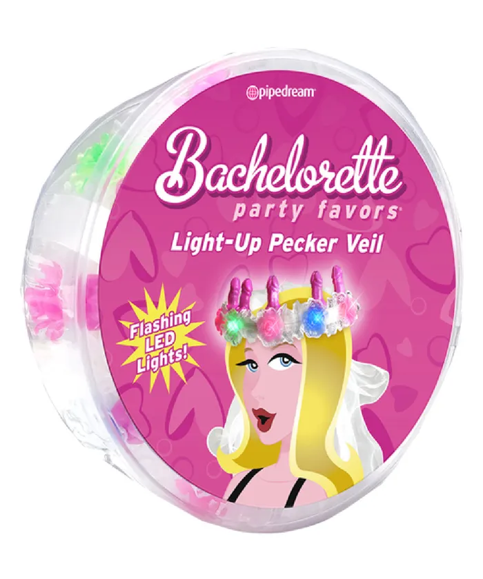 Pipedreams Male Sex Toys Pecker LightUp Veil Bachelorette Party