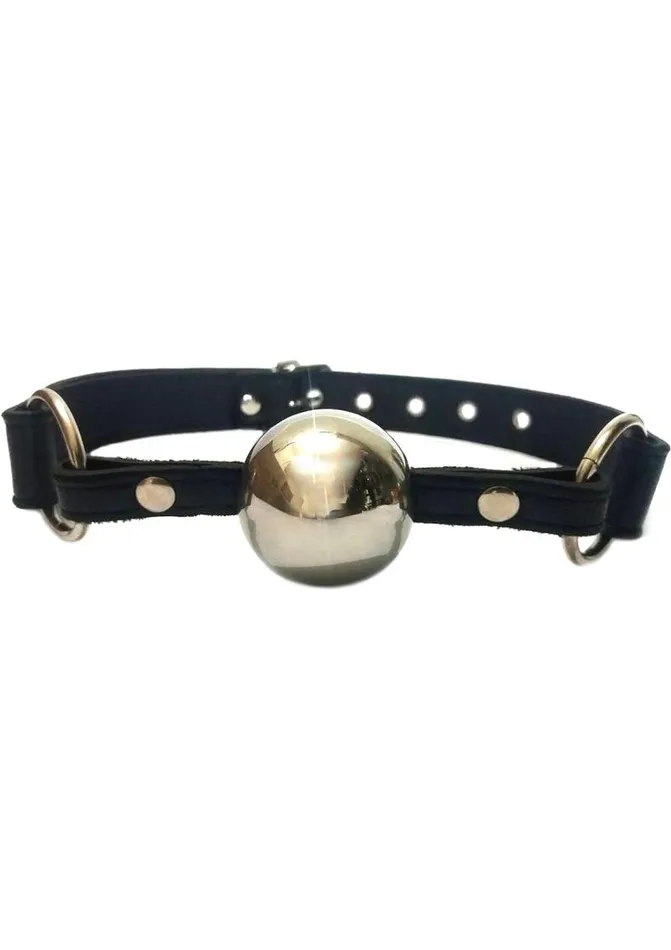 Rouge Adjustable Leather Adjustable Ball Gag with Stainless Steel Ball Male Sex Toys Rouge Adjustable Leather Adjustable Ball Gag with Stainless Steel Ball Male Sex Toys