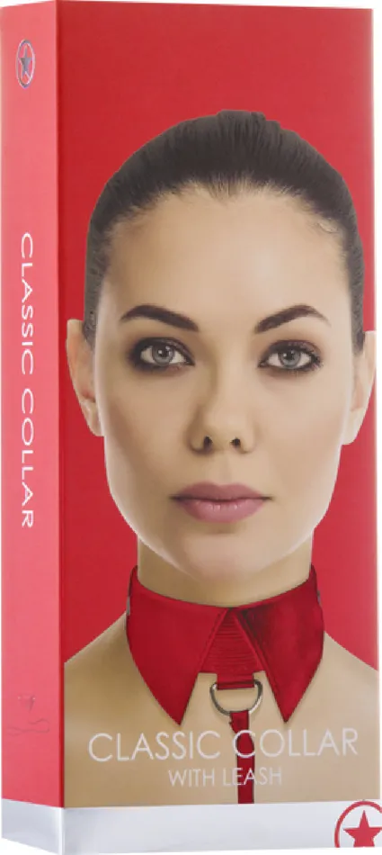 Shots Media Vibrators Classic Collar With Leash Red Sex Toy Adult Pleasure