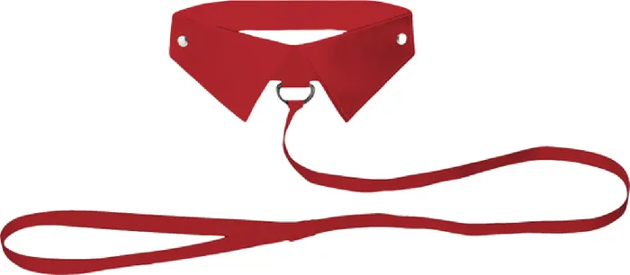 Shots Media Vibrators Classic Collar With Leash Red Sex Toy Adult Pleasure