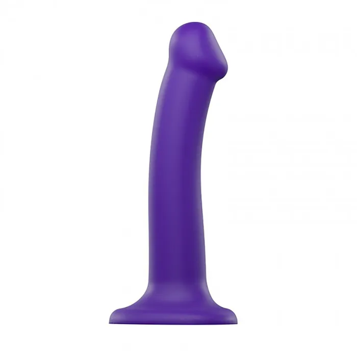 StrapOnMe StraponMe Bendable Dual Density SemiRealistic Dil Purple Female Sex Toys