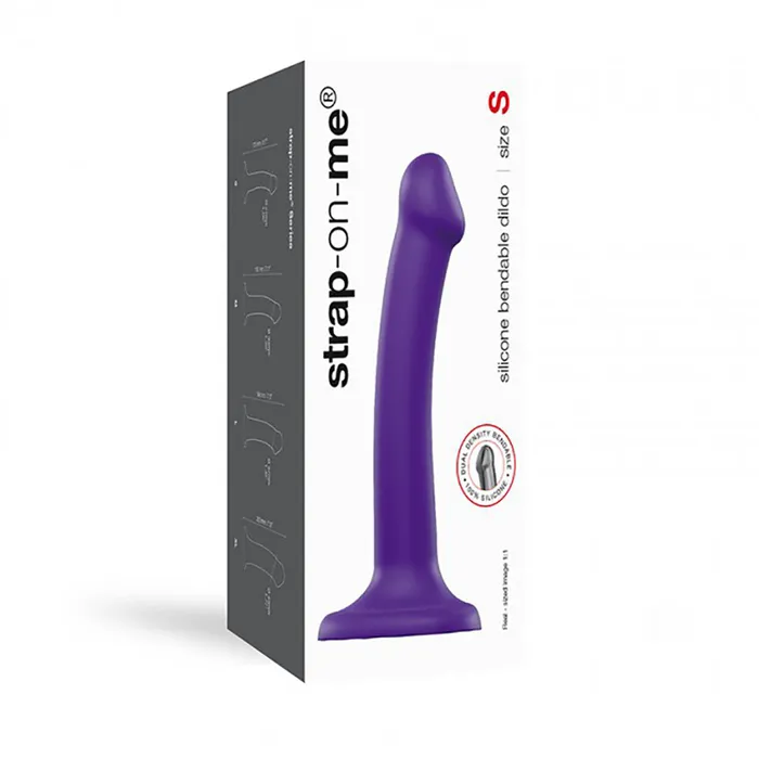 StrapOnMe StraponMe Bendable Dual Density SemiRealistic Dil Purple Female Sex Toys