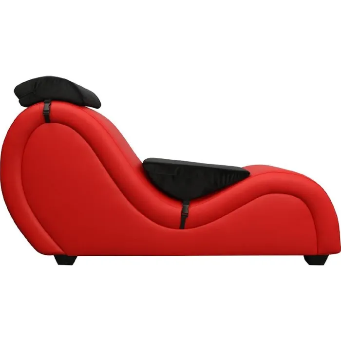 Vibrators Daytona Kama Sutra Mebon Chaise Love Lounge Red w Black Pillows Vibrators Daytona Kama Sutra Mebon Chaise Love Lounge Red w Black Pillows