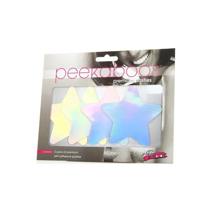 Vibrators Peekaboo Pasties Iridescent Stars Pasties