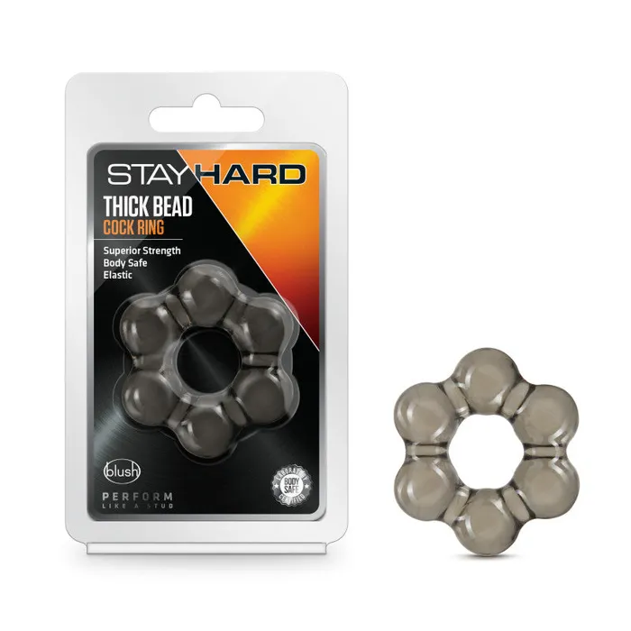 Blush Novelties Male Sex Toys Stay Hard Thick Bead Cock Ring Cock Ring