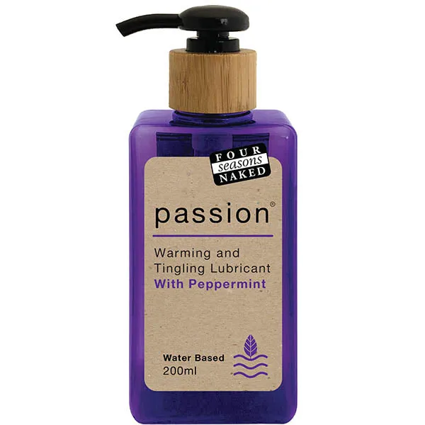 Four Seasons Sexual Health Wellbeing Four Seasons Passion Warming Tingling Water Based Lubricant with Peppermint Oil 200 ml Four Seasons Sexual Health Wellbeing Four Seasons Passion Warming Tingling Water Based Lubricant with Peppermint Oil 200 ml