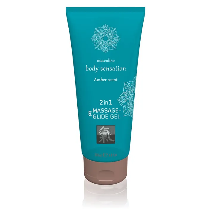 Hot Production Enhancers SHIATSU 2in1 Massage Glide Gel Amber Scented 200 ml