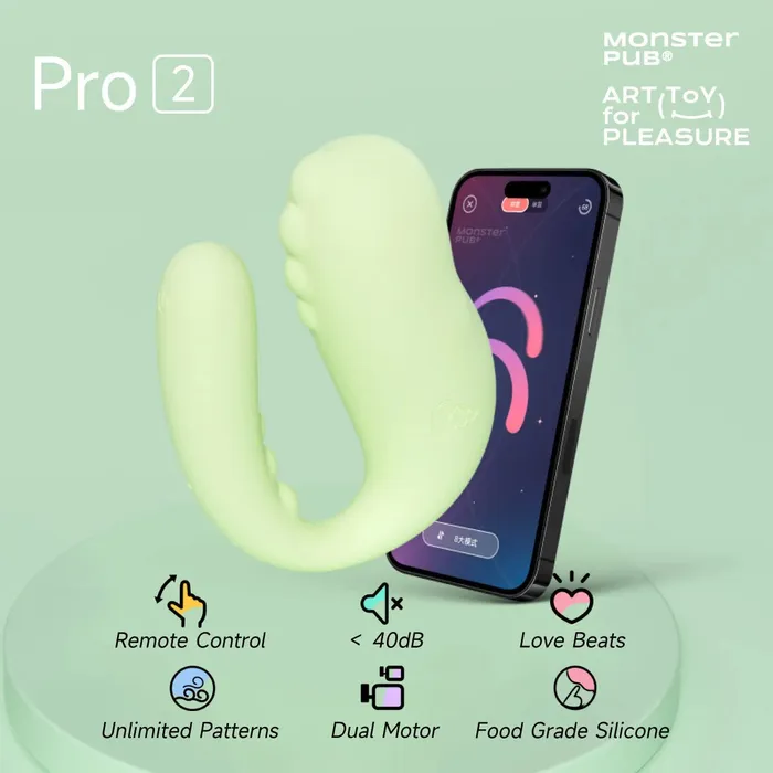 Monster Pub Bluetooth Vibrator Monster Pub App Remote Control HandsFree Fun Play Sex Toy Couples