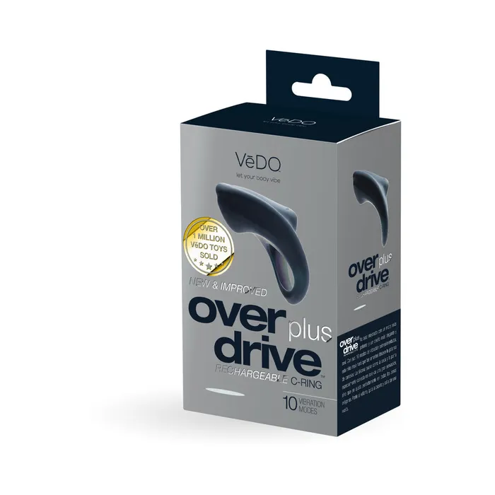 VeDO Overdrive Rechargeable Vibrating Ring Just Black VeDO Anal