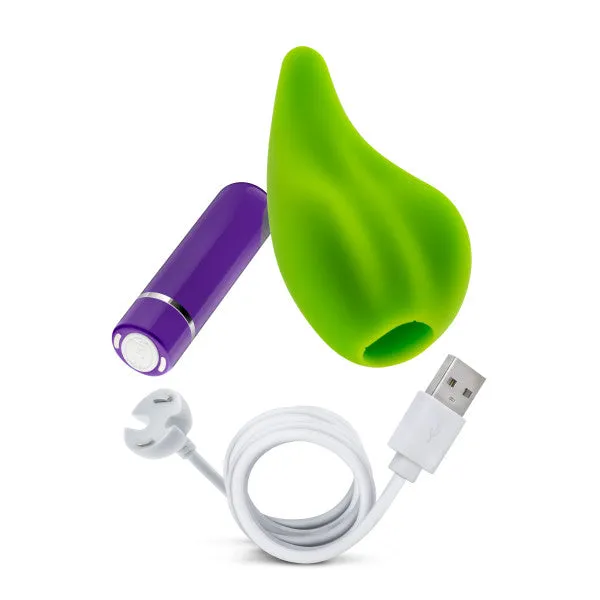 Blush Novelties Female Sex Toys Aria Leaf Lime Rechargeable Bullet Kit