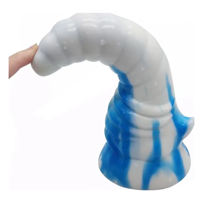 Bull Horn Dildo BlueWhite Vibrant Vibes Australia Quality Sex Toys Great Prices Dildos
