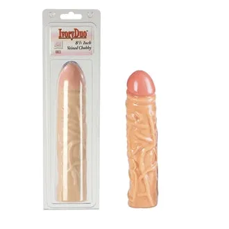 California Exotic Novelties Dildos Ivory Duo 85in Veined Chubby Dong