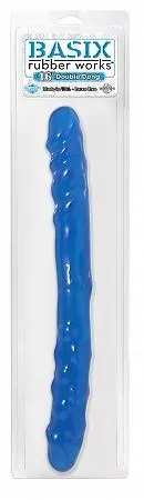Dildos Pipedream Products Basix Rubber Works Blue 16in Double Dong