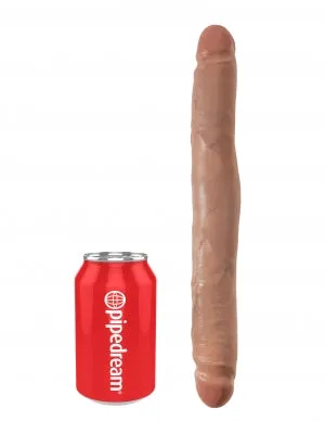 Dildos Pipedream Products King Cock 12 Slim Double Dildo Tan 