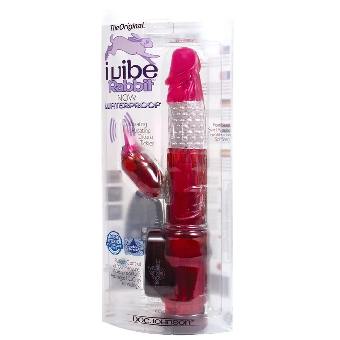 Doc Johnson Novelties I Vibrator RabbitStrawberry WP Female Sex Toys